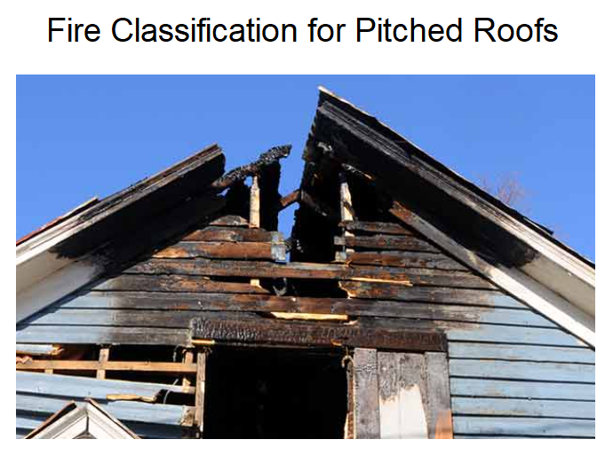 Fire Classification for Pitched Roofs